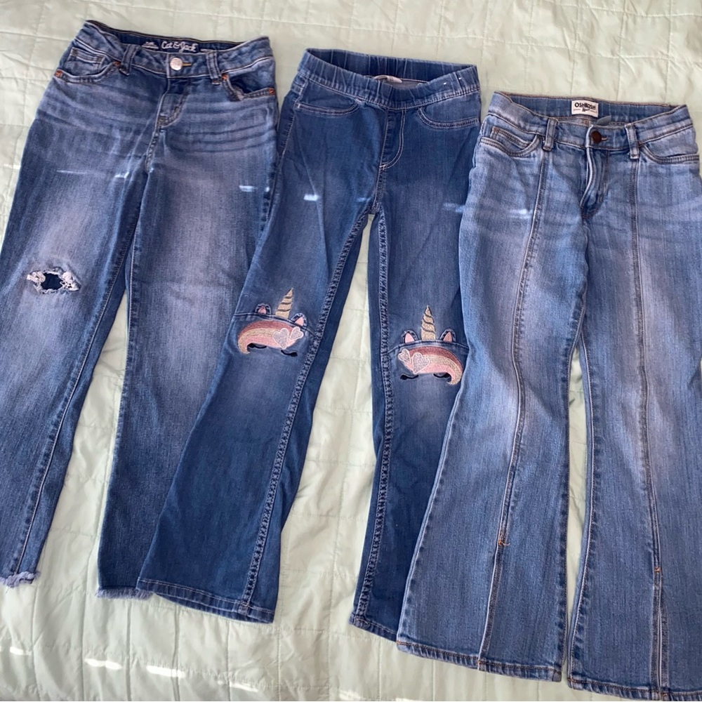 3 pairs of Size 7 Girl’s Flare/Bell Bottom Jeans